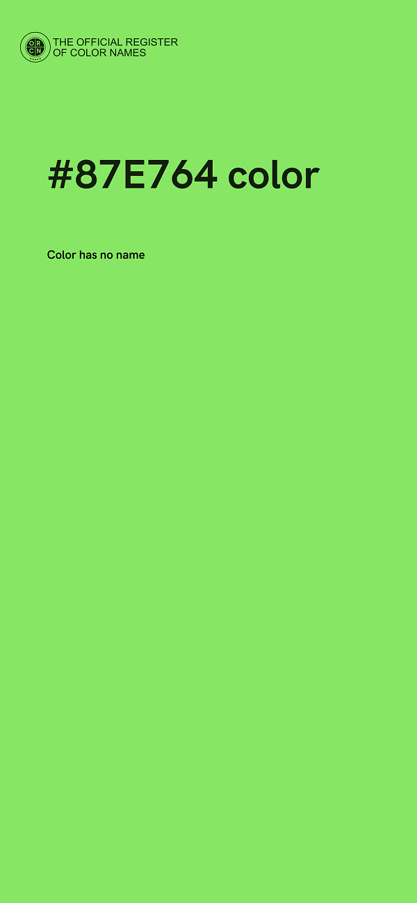 #87E764 color image