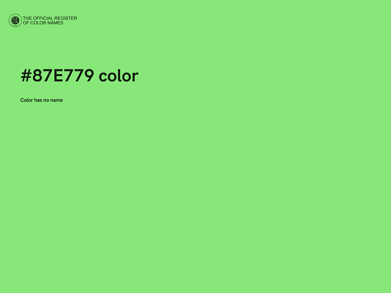 #87E779 color image