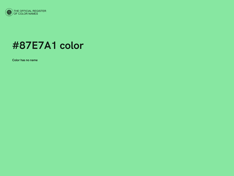 #87E7A1 color image