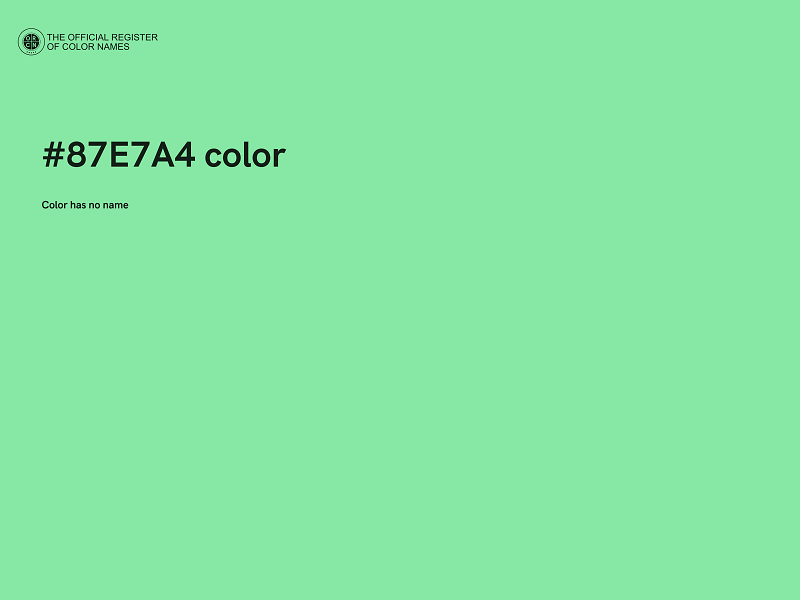 #87E7A4 color image