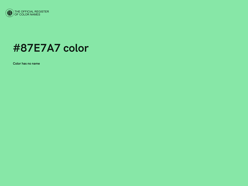 #87E7A7 color image