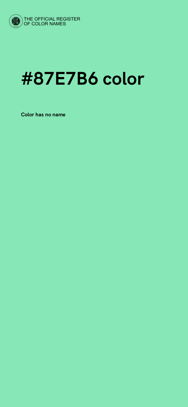 #87E7B6 color image