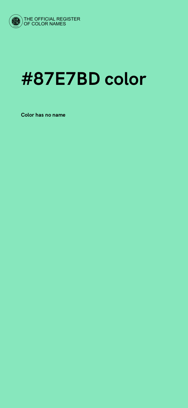 #87E7BD color image