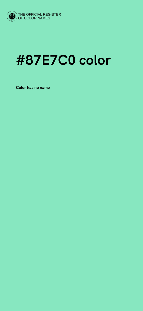 #87E7C0 color image