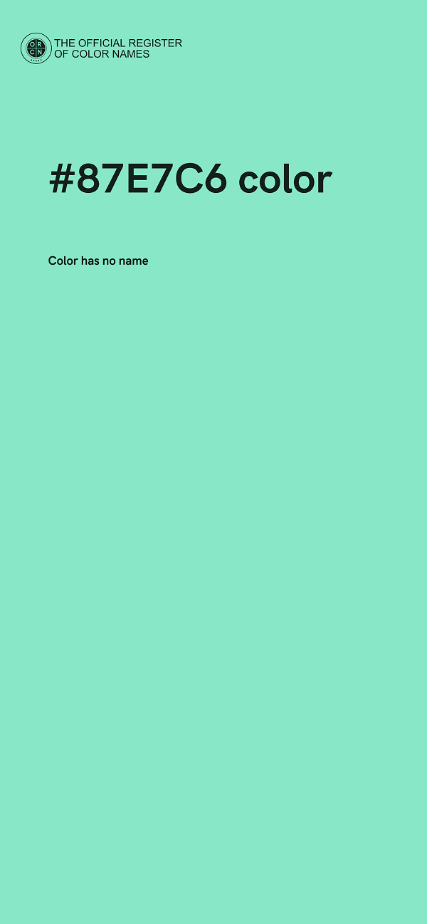 #87E7C6 color image