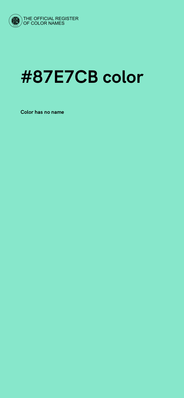 #87E7CB color image