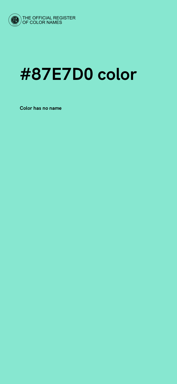 #87E7D0 color image