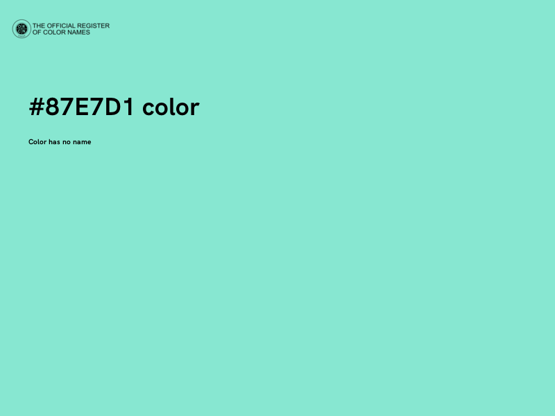 #87E7D1 color image