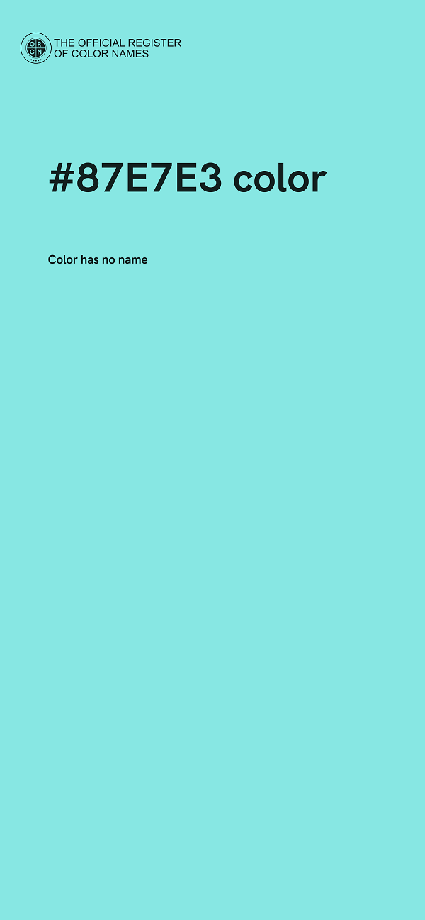 #87E7E3 color image