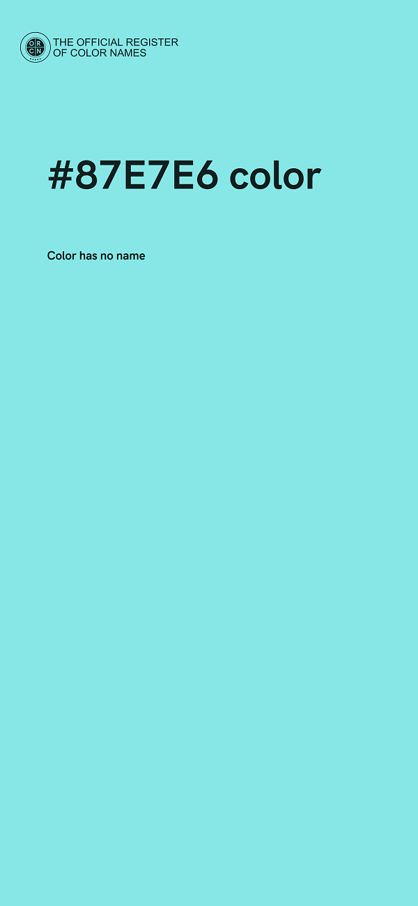 #87E7E6 color image