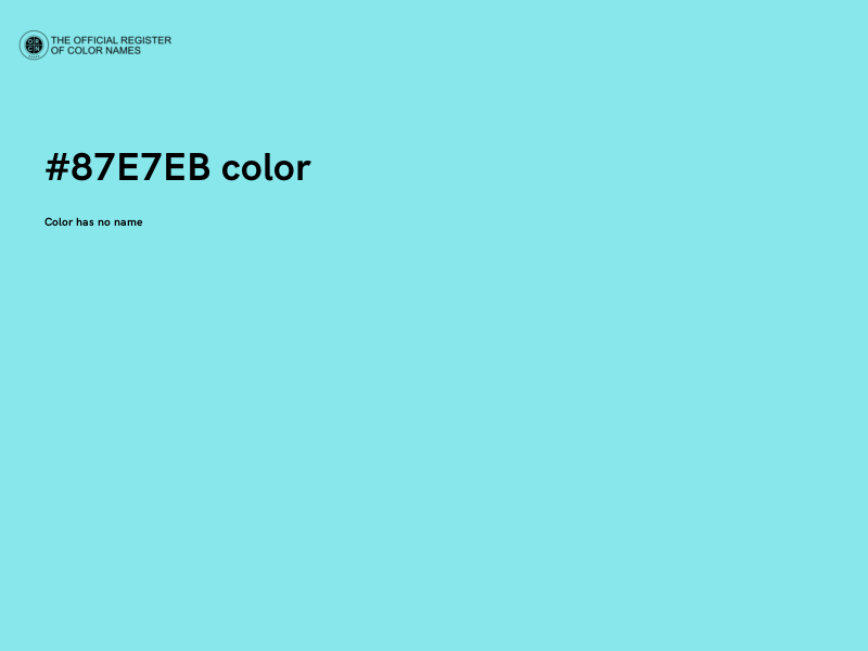 #87E7EB color image