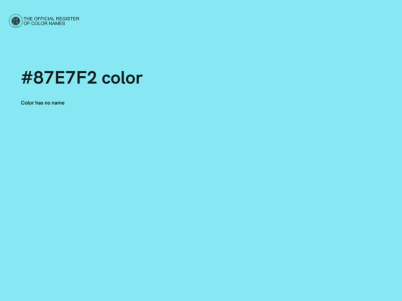 #87E7F2 color image