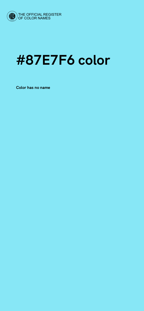 #87E7F6 color image