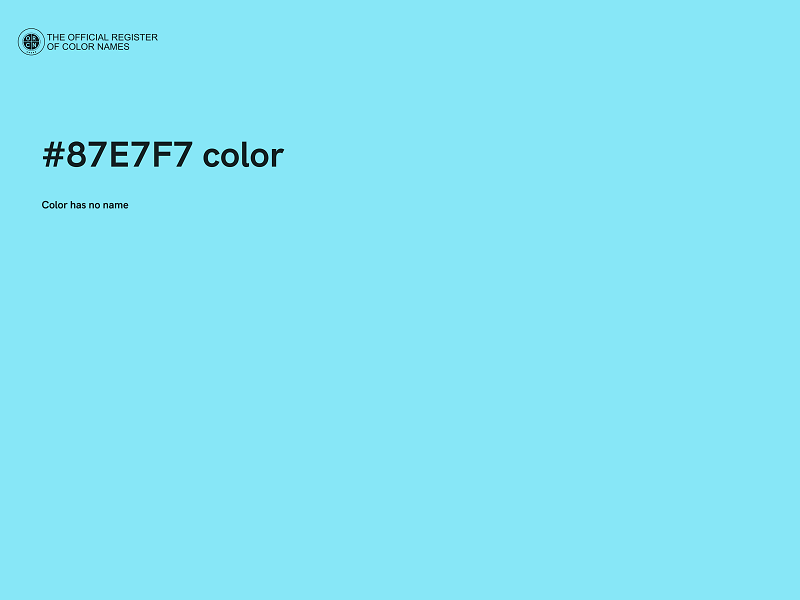 #87E7F7 color image