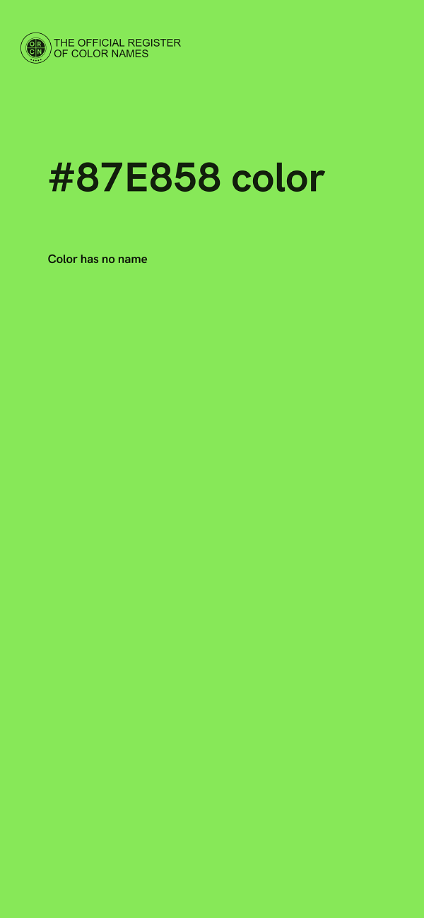 #87E858 color image