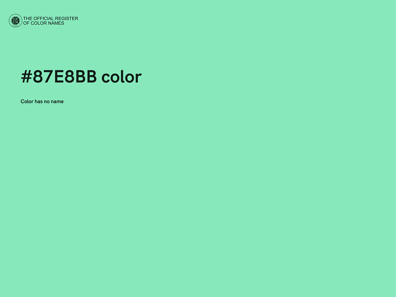 #87E8BB color image