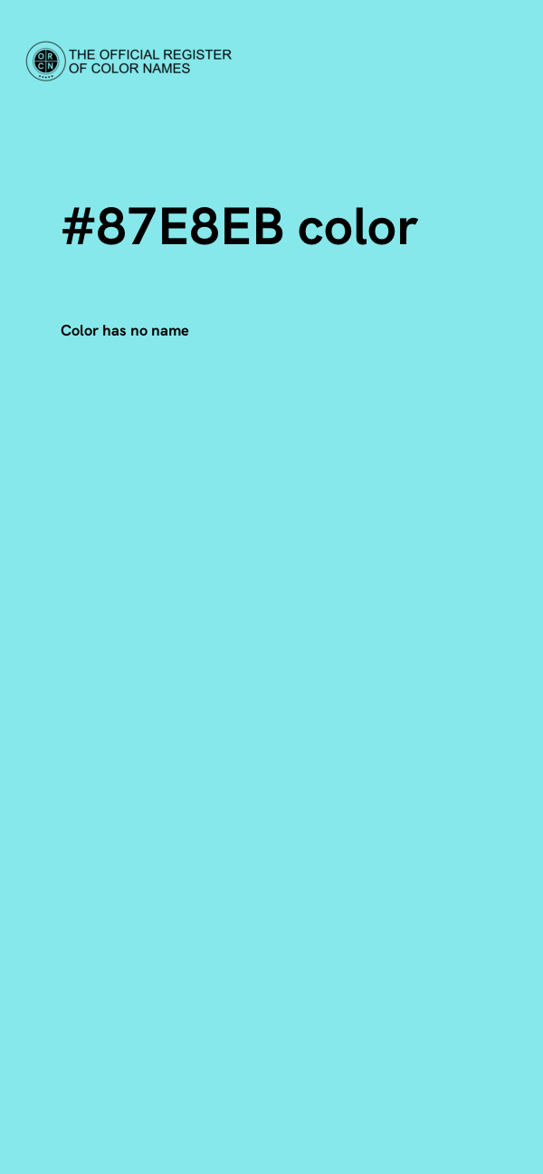 #87E8EB color image