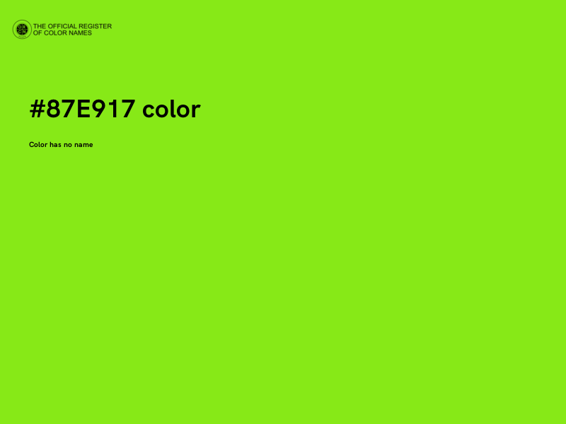 #87E917 color image