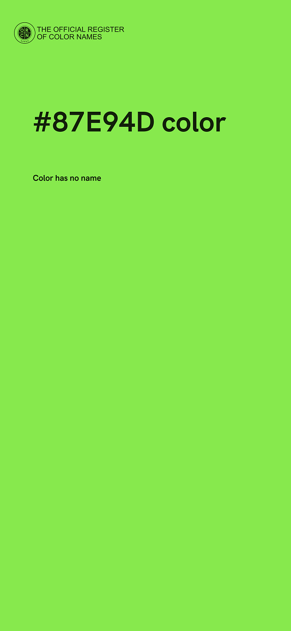 #87E94D color image