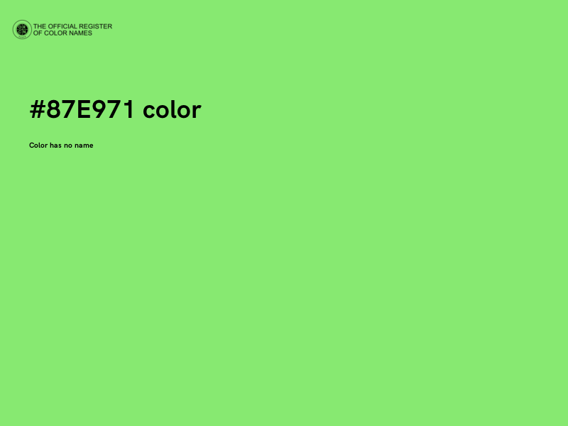 #87E971 color image