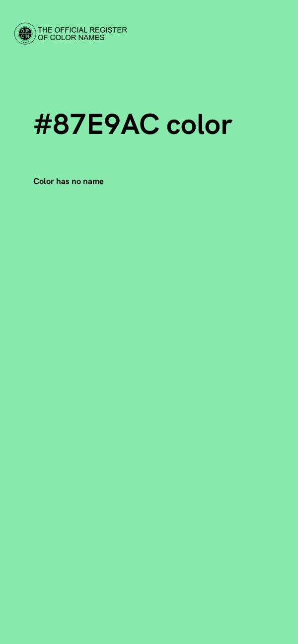 #87E9AC color image