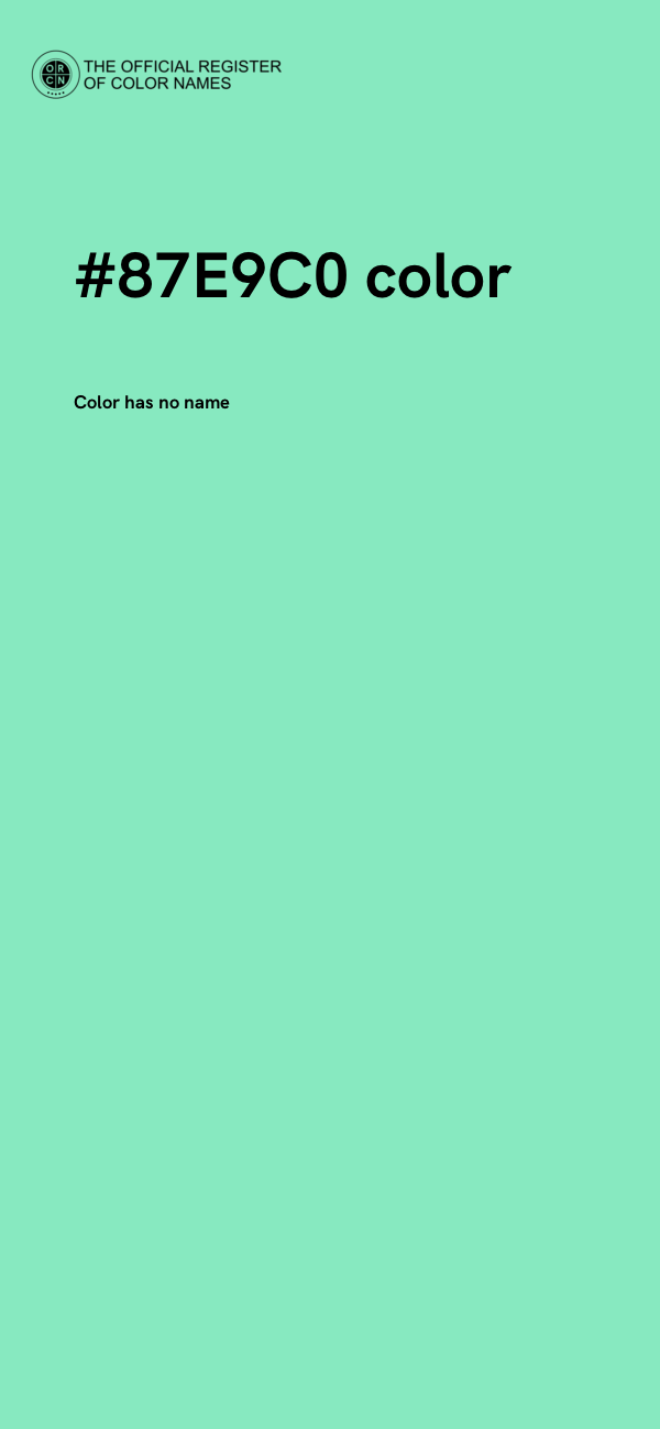 #87E9C0 color image
