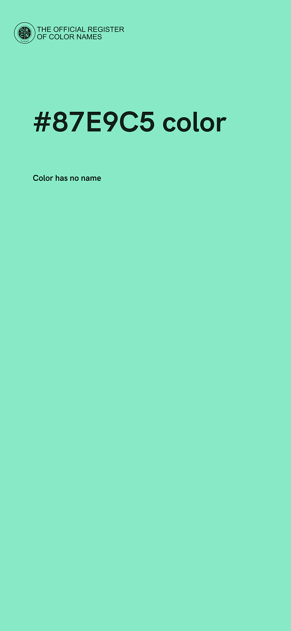 #87E9C5 color image