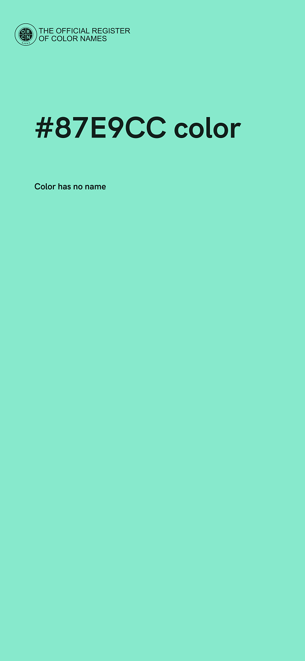 #87E9CC color image