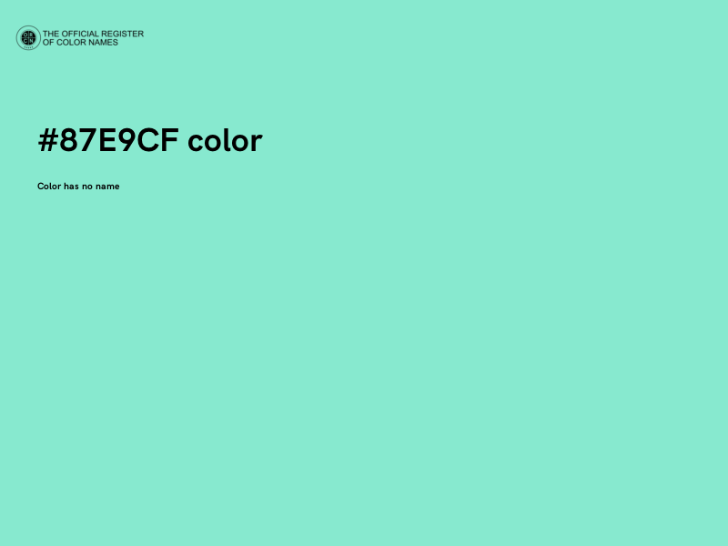 #87E9CF color image