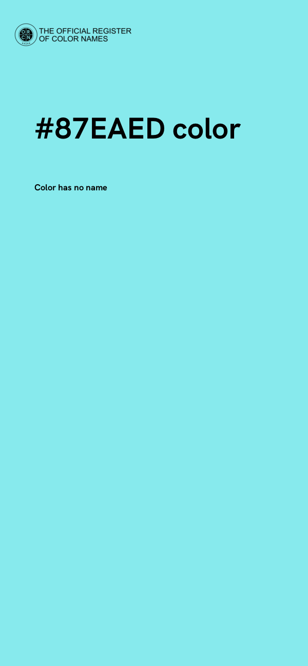 #87EAED color image