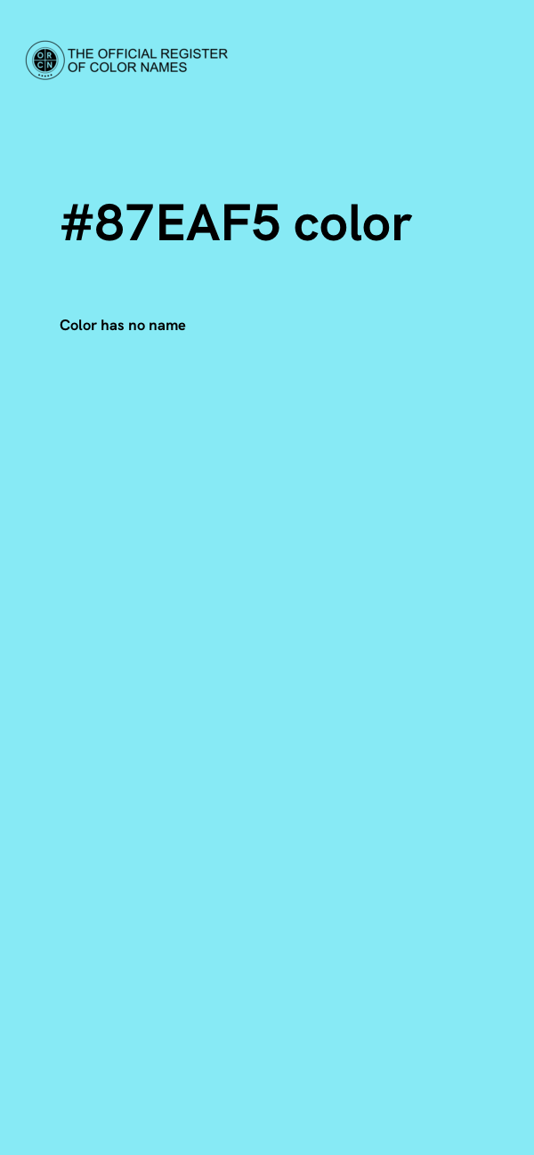 #87EAF5 color image