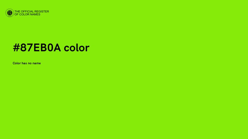 #87EB0A color image