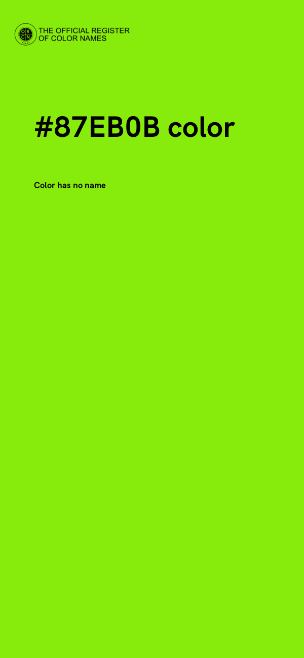 #87EB0B color image