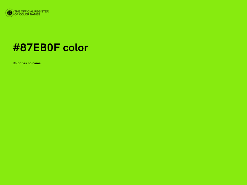 #87EB0F color image