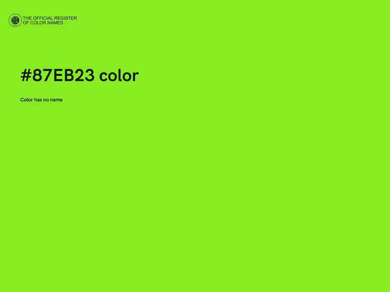 #87EB23 color image