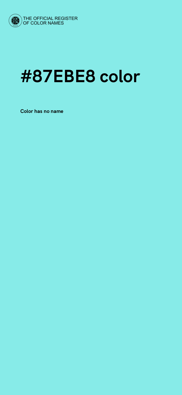 #87EBE8 color image