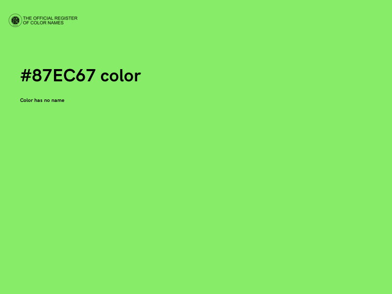 #87EC67 color image