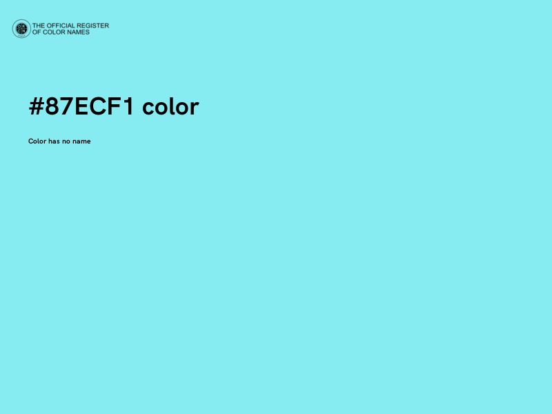 #87ECF1 color image