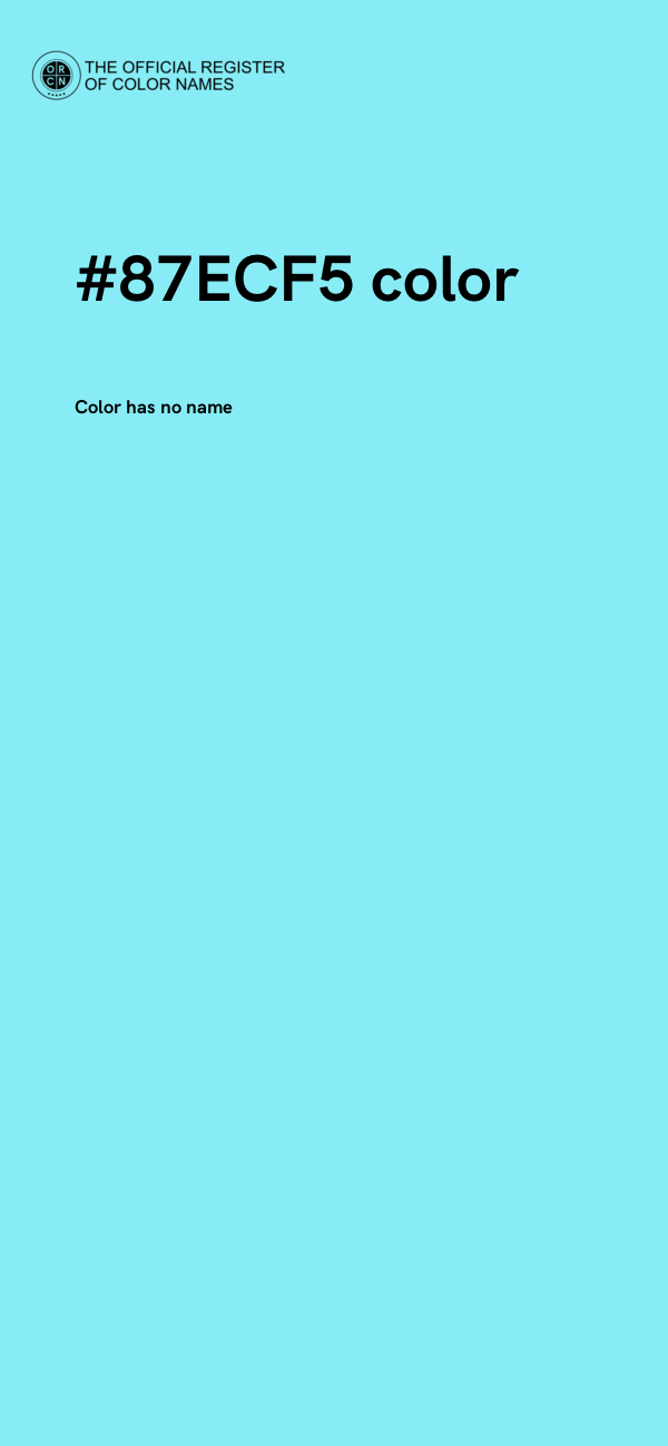 #87ECF5 color image