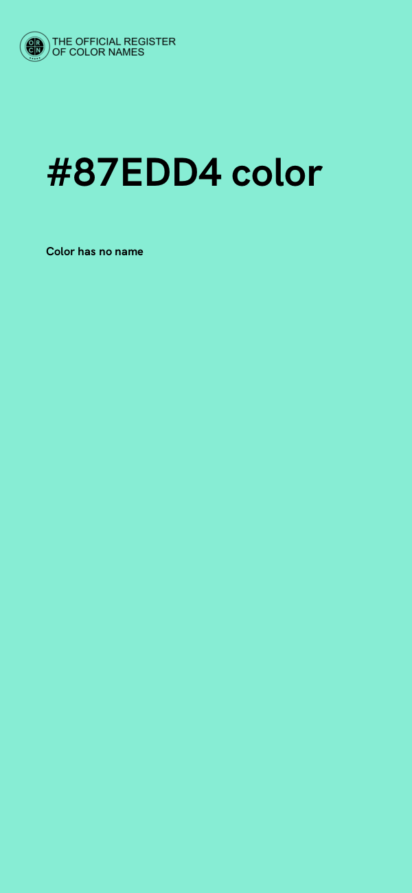 #87EDD4 color image