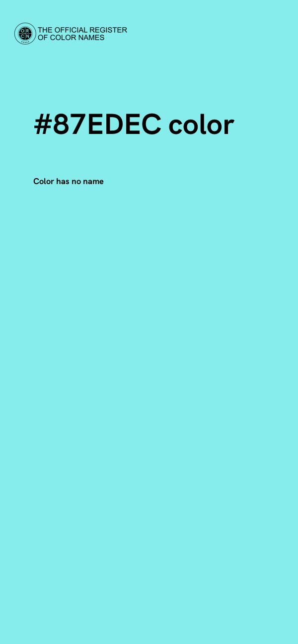 #87EDEC color image