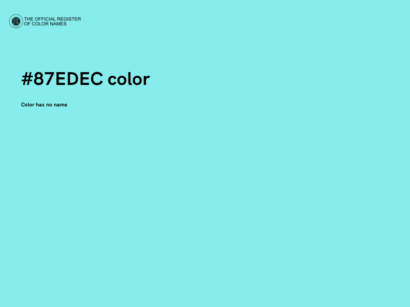#87EDEC color image