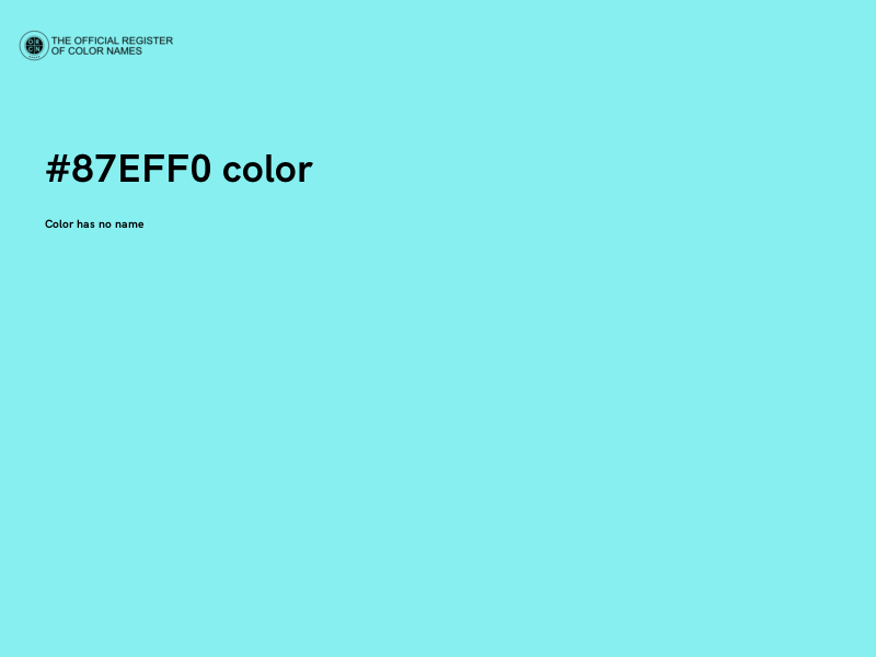 #87EFF0 color image