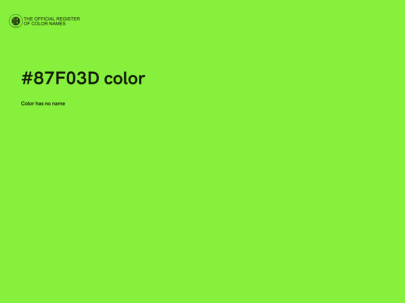 #87F03D color image