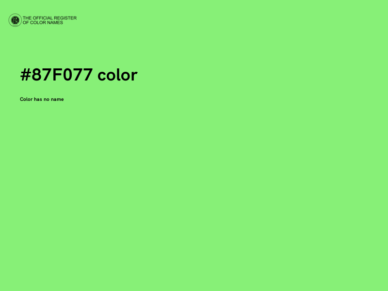 #87F077 color image