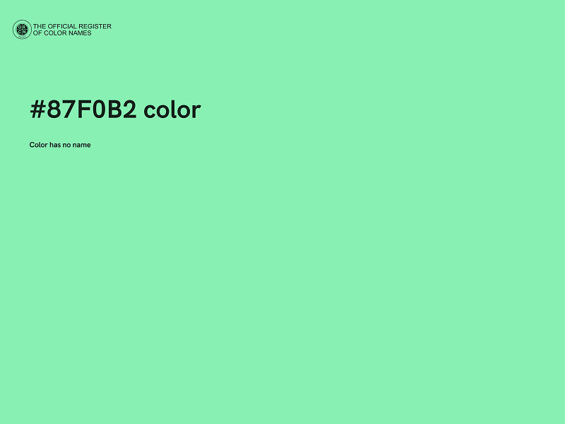 #87F0B2 color image