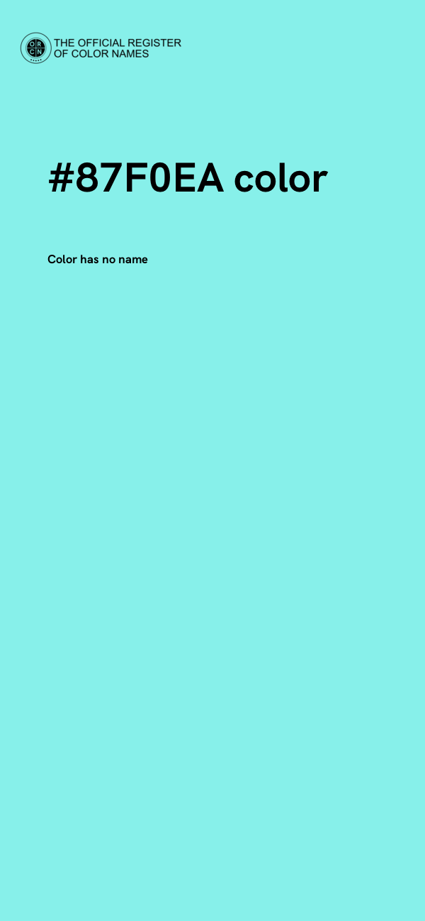 #87F0EA color image