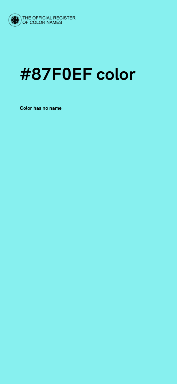 #87F0EF color image