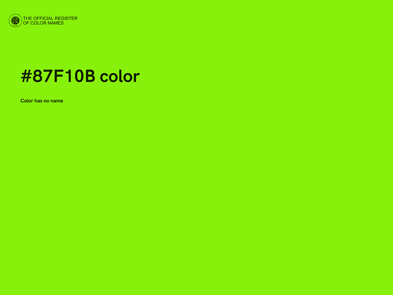 #87F10B color image