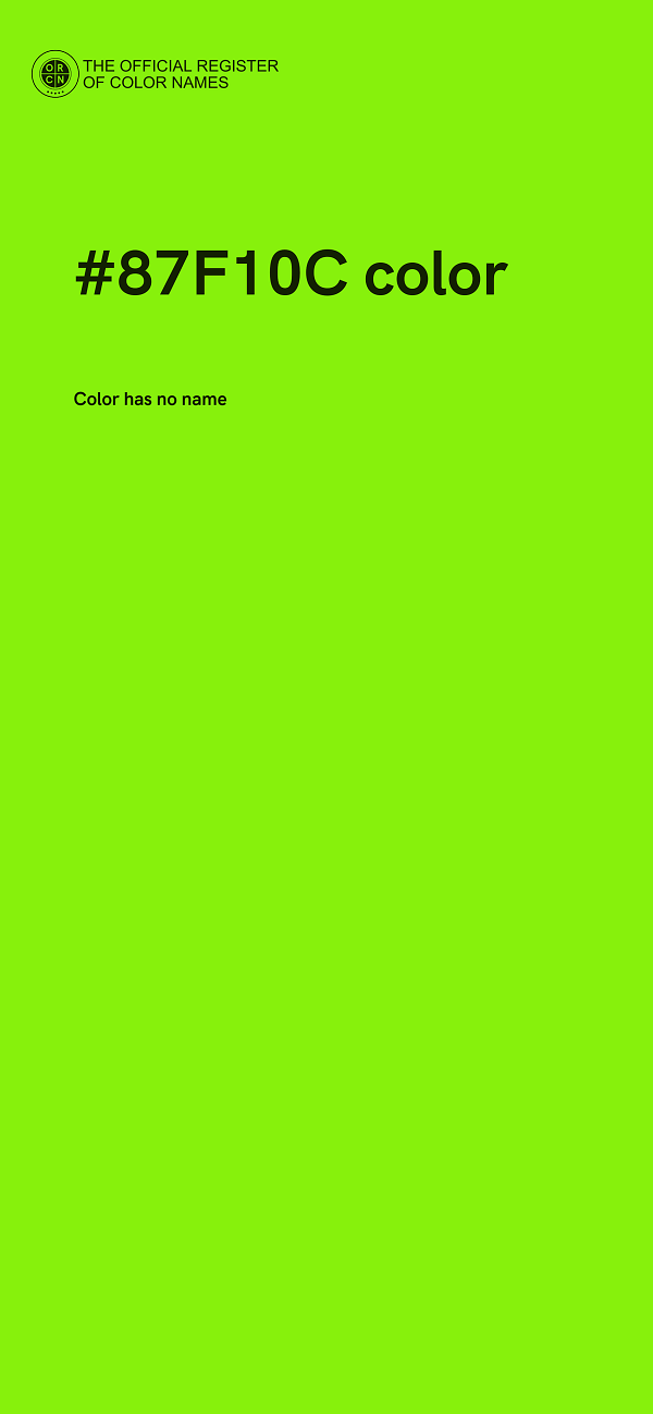 #87F10C color image